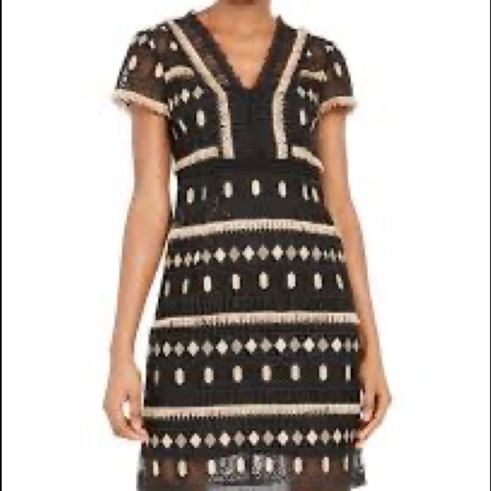 Nanette Leopore, size 8, nwt, lace fringe dress